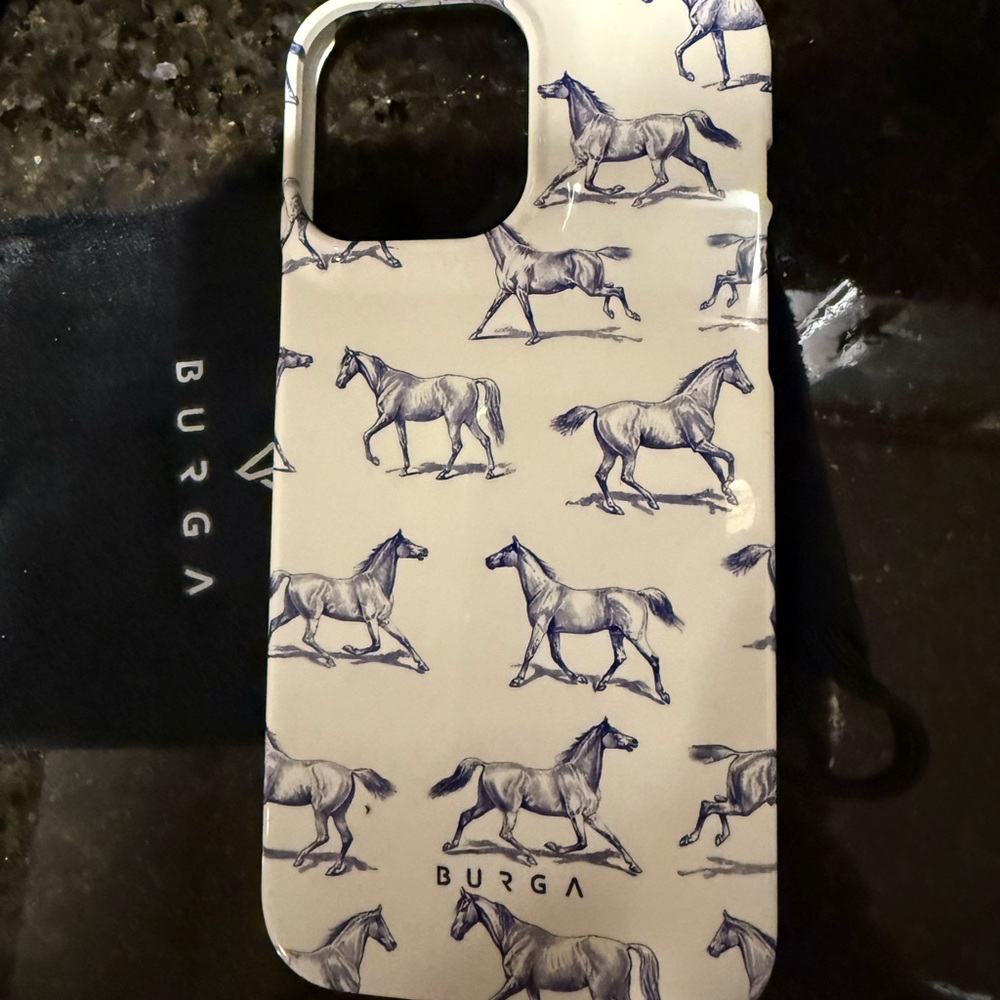 Burga Horse Pattern Phone Case - Cream